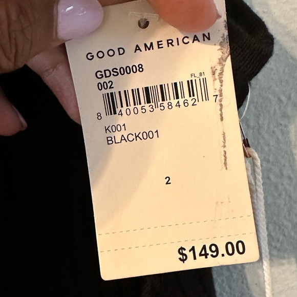 NWT -  Good American Ribbed Belted Dress - Picture 7 of 8